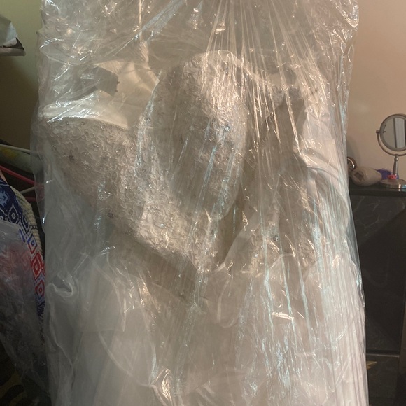 Wedding dress plus size for sale with all the accessories and bridesmaids dk pur - Picture 2 of 10